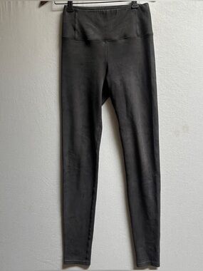Wilfred Free Black Velvet High-Waisted Performance Leggings Size S